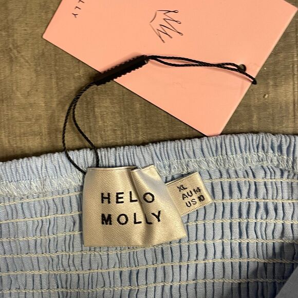 NWT Hello Molly strapless mini DRESS BLUE size XL - Picture 3 of 5